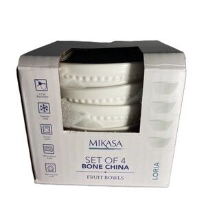 Mikasa LORIA Fruit Bone China Set of 4 Bowls